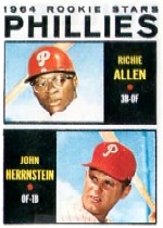 1964 Topps Baseball Cards      243     Rookie Stars-Richie Allen RC-John Herrnstein